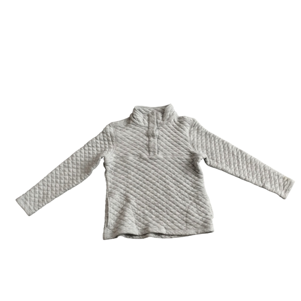 Avalanche Outdoor Supply Co Gray quarter Button quilted Pullover Sweater Girl M